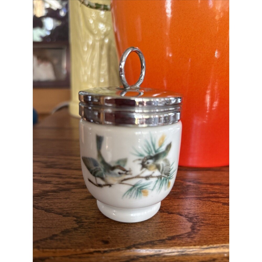 Royal Worcester England  Egg Coddler Woodland Birds Single
